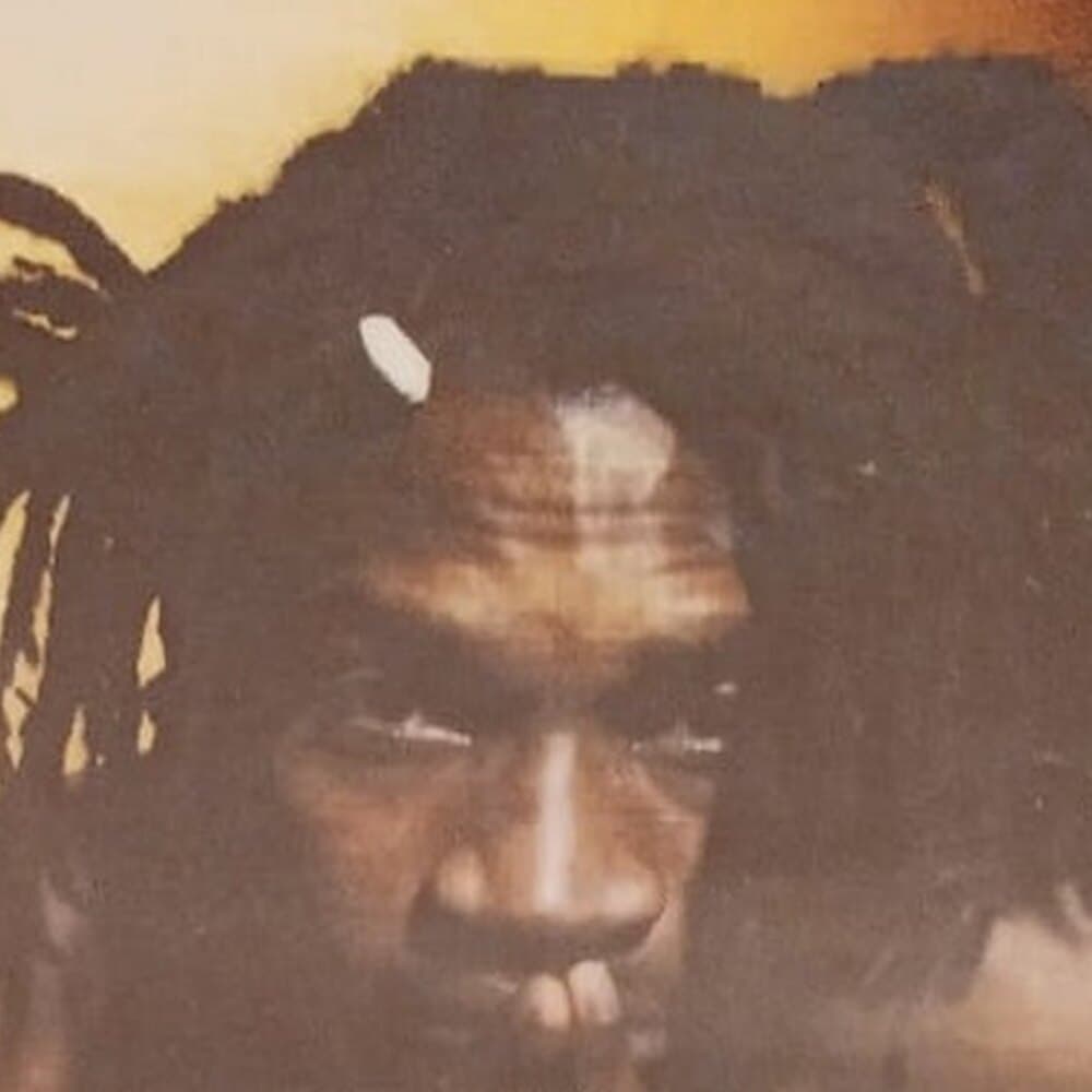 Album cover «Feeling is sure»: Amaechina’s poster, his face framed by dreadlocks on a golden background